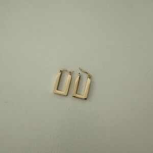 Anthropologie Square Gold Hoop Earring